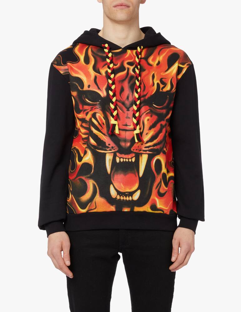 rinascente Roberto Cavalli Felpa con cappuccio in cotone - nero