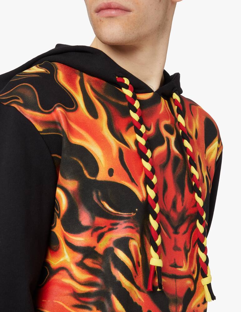 rinascente Roberto Cavalli Felpa con cappuccio in cotone - nero