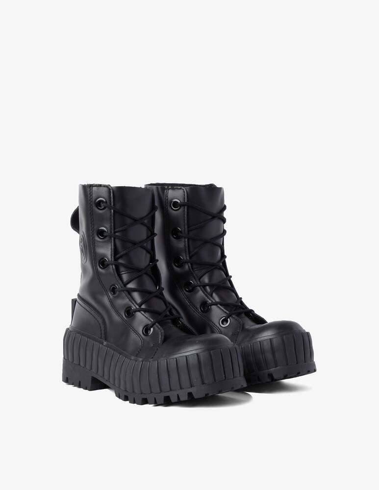 rinascente MM6 Maison Margiela Vulcanized lace up boots - Black