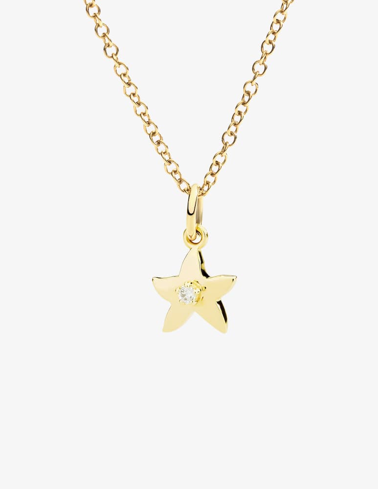 DoDo Pendant Star yellow gold & white diamond - picture 2 DoDo Pendant Star yellow gold & white diamond - picture 2