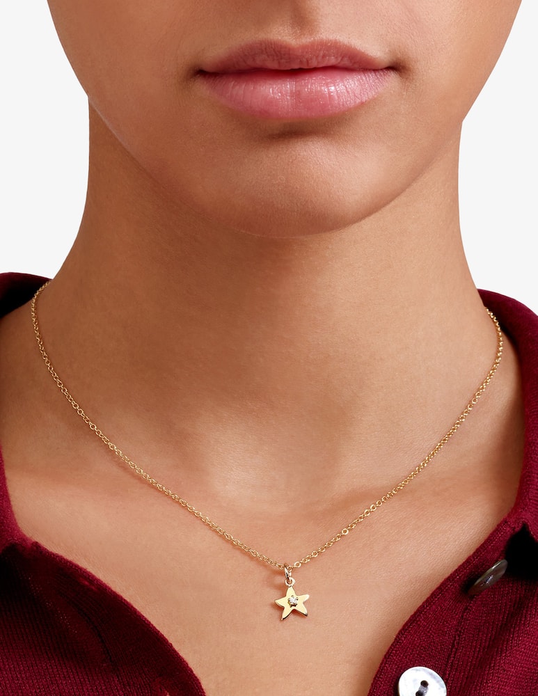 DoDo Pendant Star yellow gold & white diamond - picture 3 DoDo Pendant Star yellow gold & white diamond - picture 3