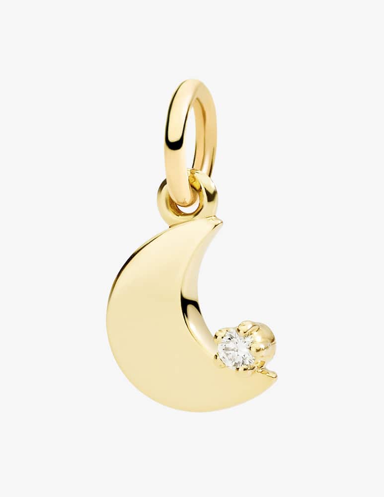 DoDo Ciondolo Luna oro giallo & diamante bianco - immagine 1 DoDo Ciondolo Luna oro giallo & diamante bianco - immagine 1