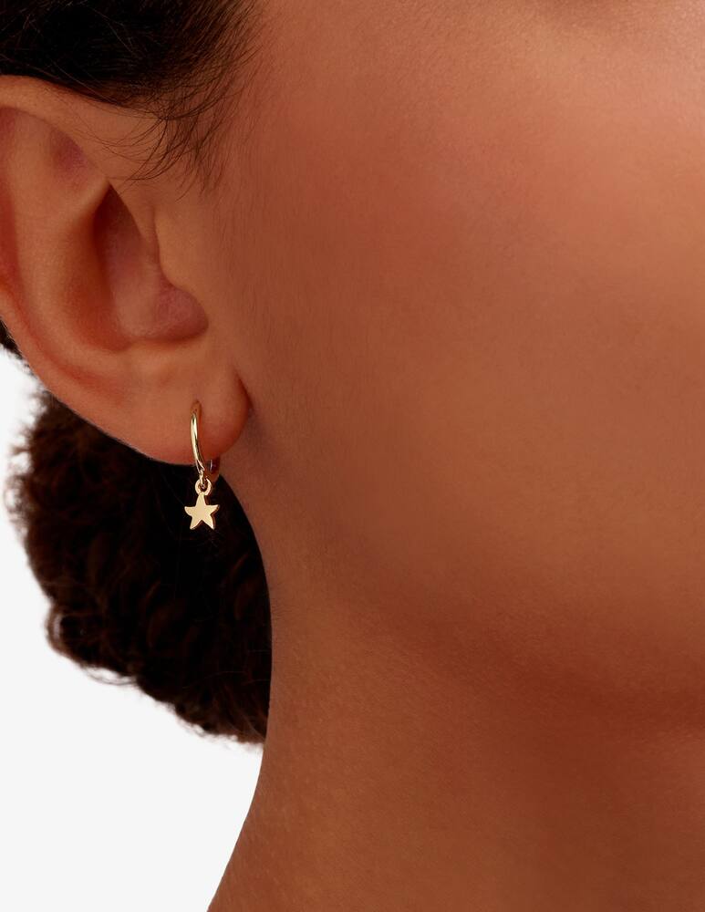 rinascente DoDo Orecchini hoop stellina & luna oro giallo