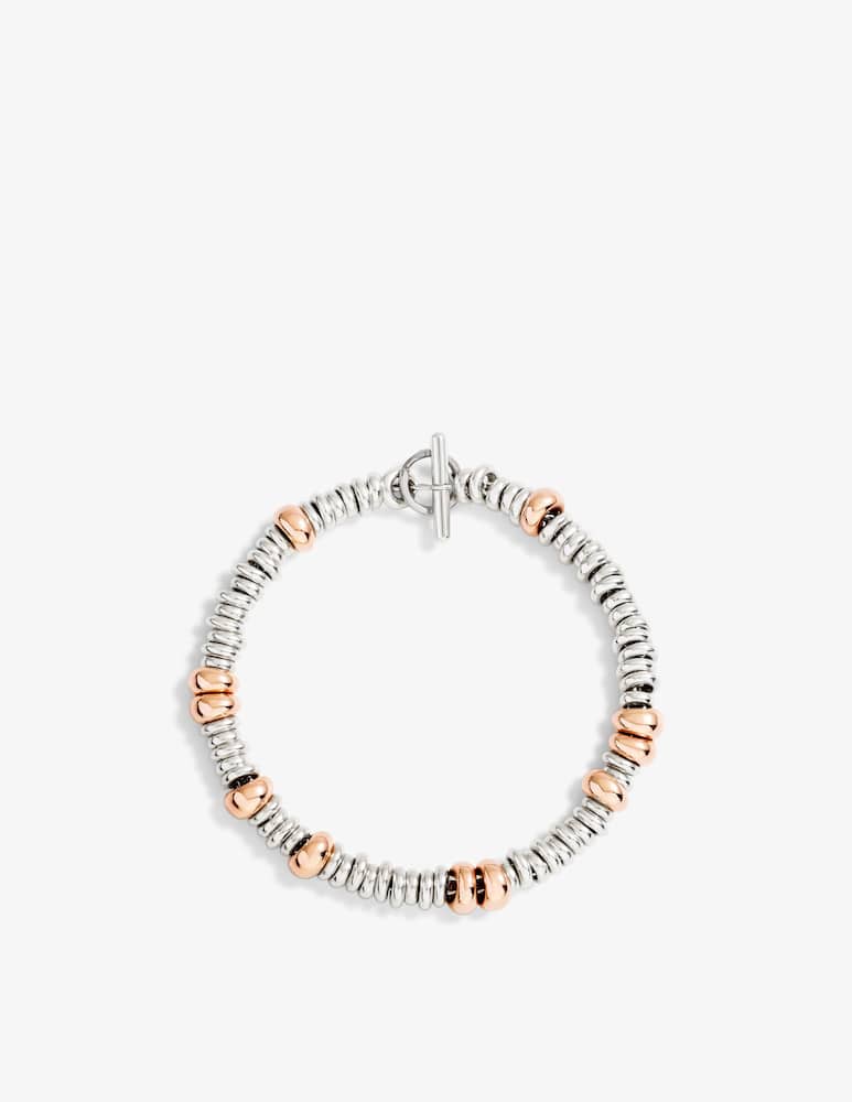 rinascente DoDo Bracciale rondelle argento e argento dorato