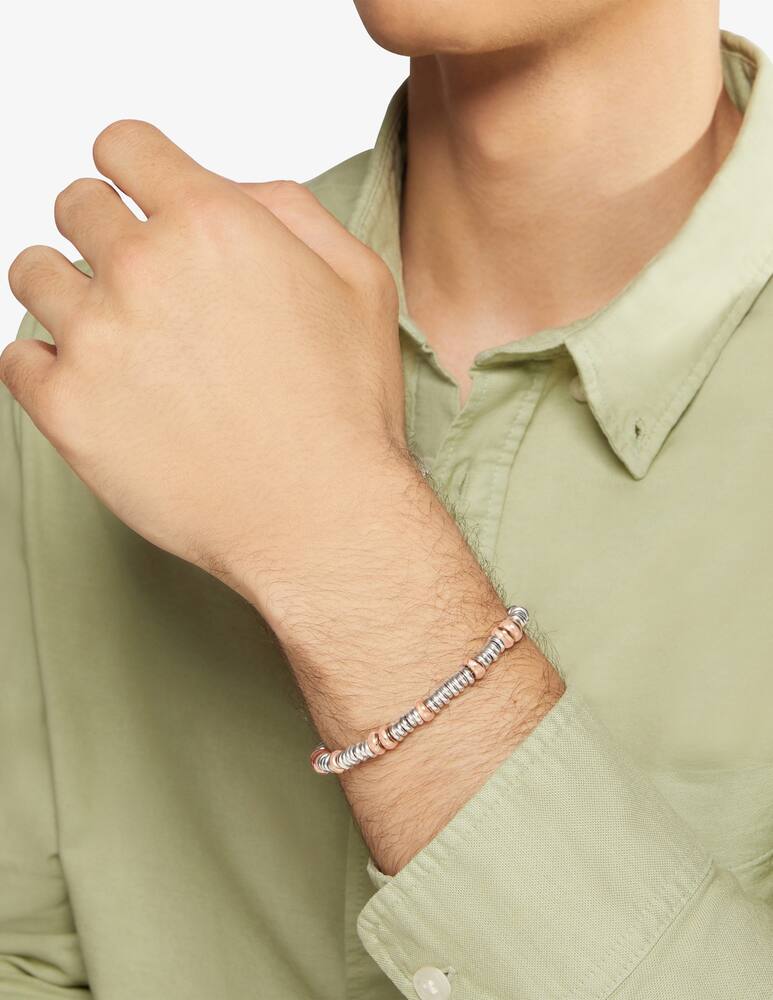 rinascente DoDo Bracciale rondelle argento e argento dorato