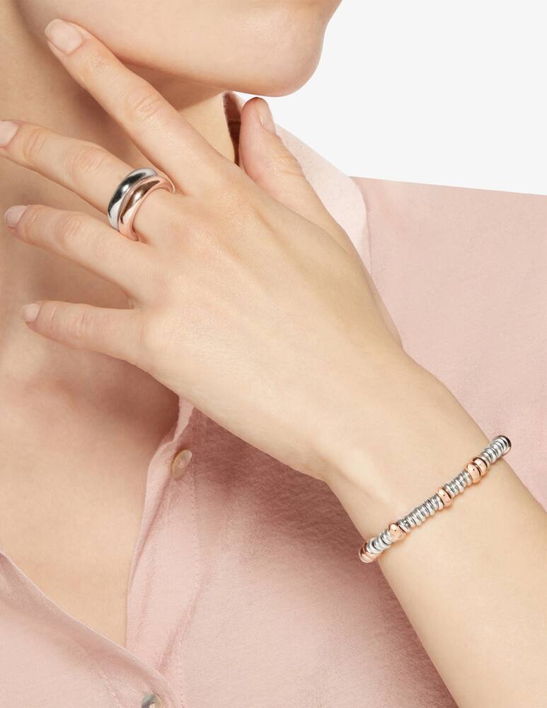rinascente DoDo Bracciale rondelle argento e argento dorato