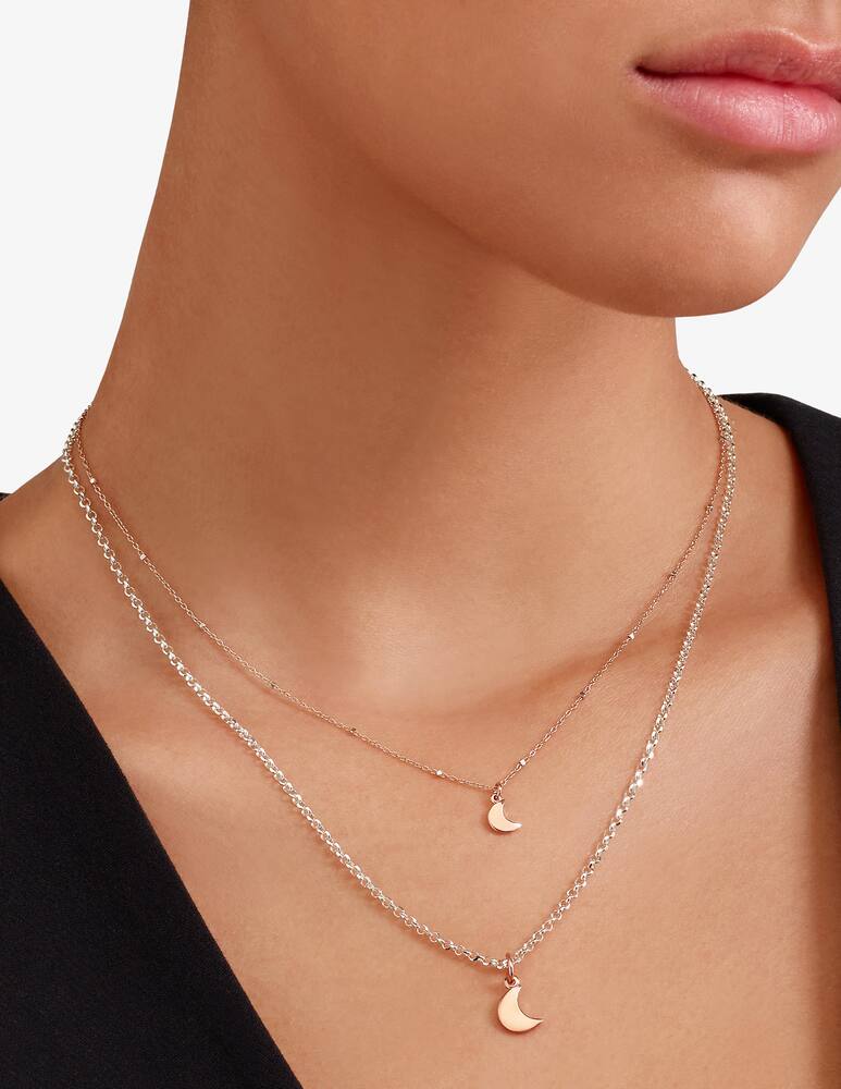 rinascente DoDo Collana Mini Luna oro rosa