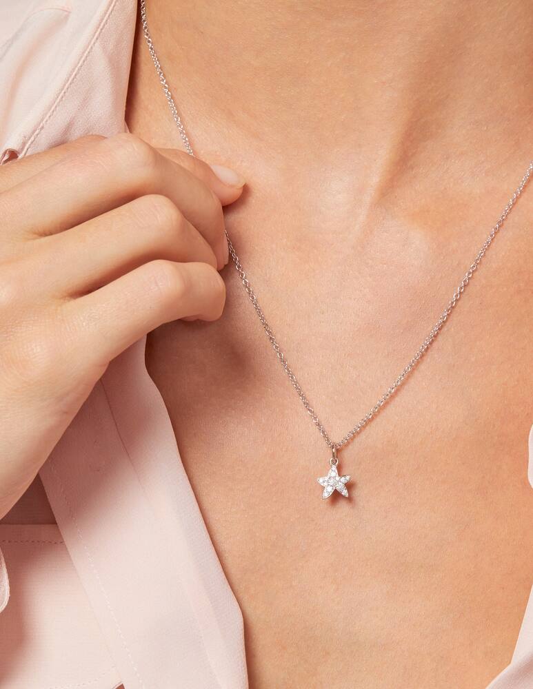rinascente DoDo Ciondolo Stellina oro bianco diamanti bianchi