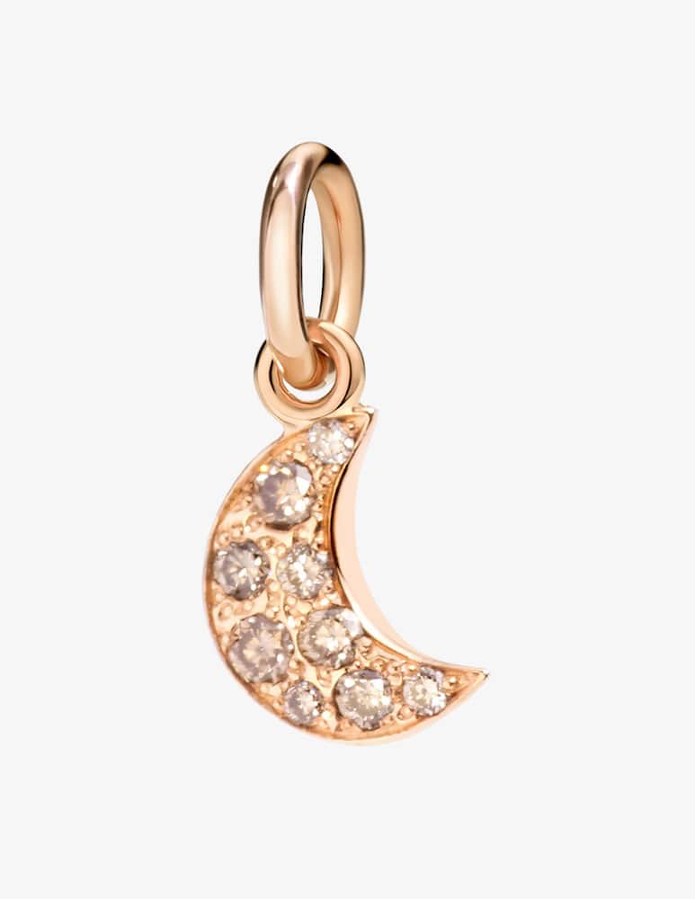 rinascente DoDo Ciondolo Luna oro rosa & diamanti brown