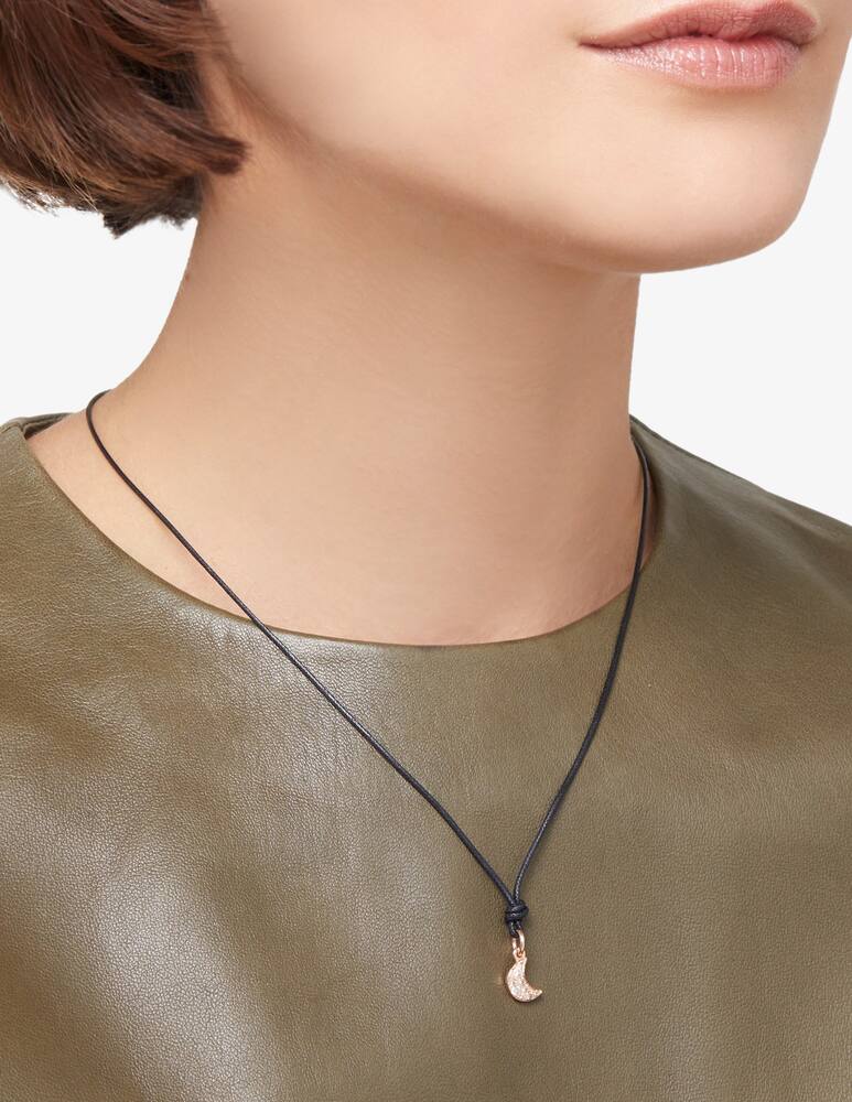 rinascente DoDo Ciondolo Luna oro rosa & diamanti brown