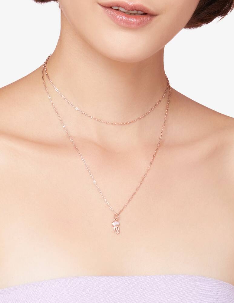 rinascente DoDo Ciondolo Medusa oro rosa smalto rosa