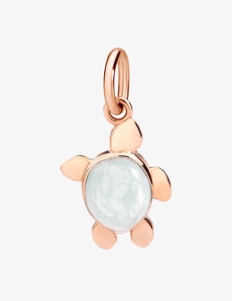 rinascente DoDo Pendant Sea turtle rose gold and enamel