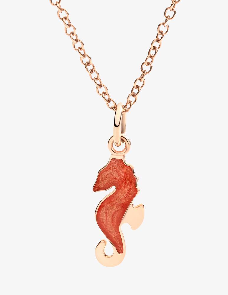 rinascente DoDo Ciondolo Cavaluccio oro rosa e smalto perlato