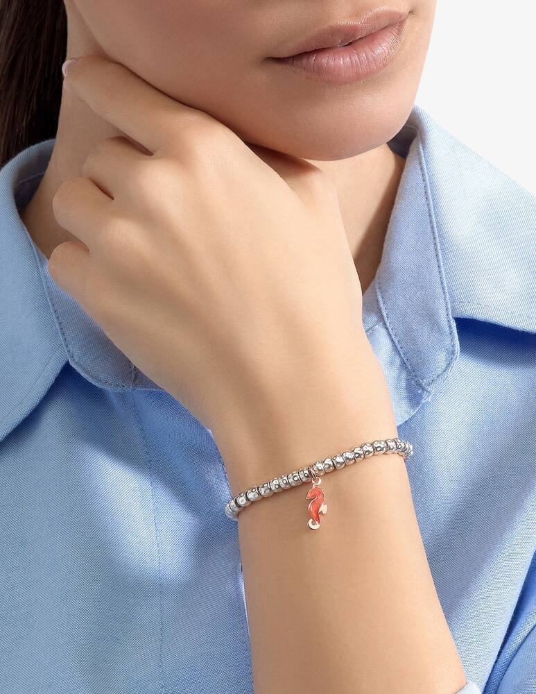 rinascente DoDo Ciondolo Cavaluccio oro rosa e smalto perlato