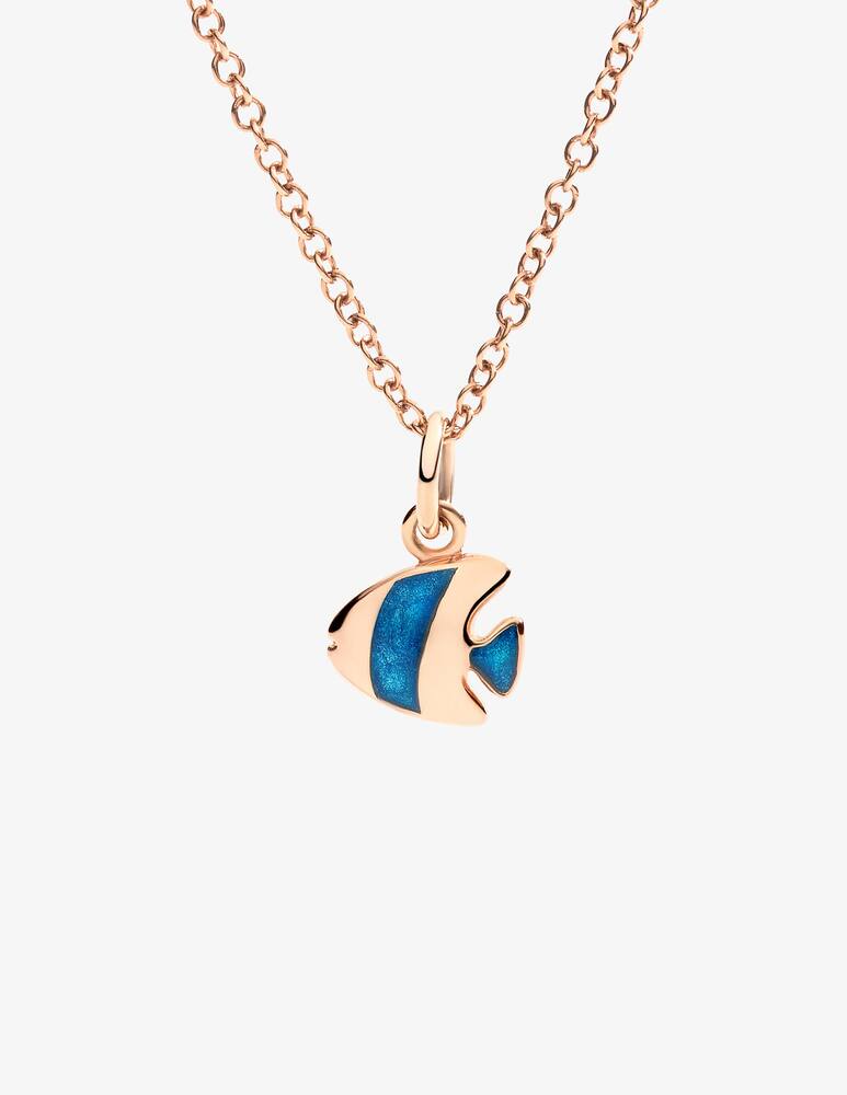 rinascente DoDo Pendant Angelfish rose gold and pearlescent enamel