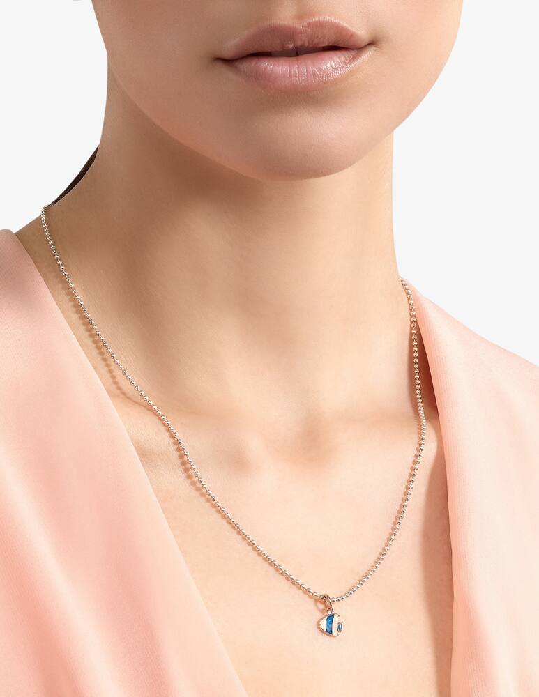 rinascente DoDo Pendant Angelfish rose gold and pearlescent enamel