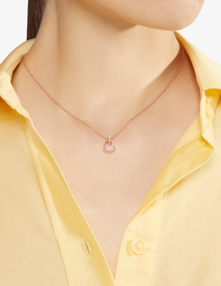 rinascente DoDo Ciondolo Cuore oro rosa smalto rosa