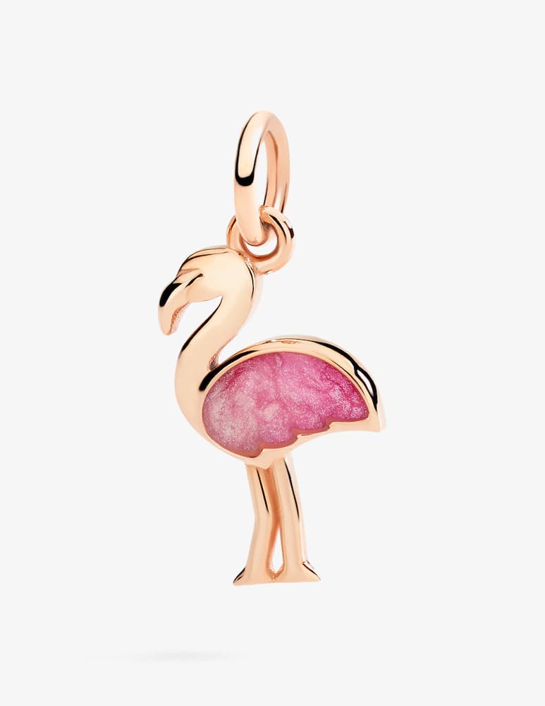 DoDo Ciondolo Fenicottero oro rosa & smalto - immagine 1 DoDo Ciondolo Fenicottero oro rosa & smalto - immagine 1