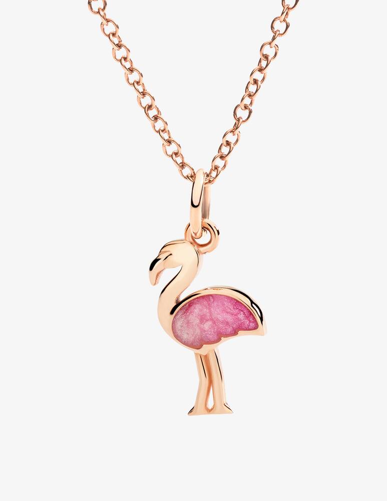 rinascente DoDo Pendant flamingo rose gold & enamel
