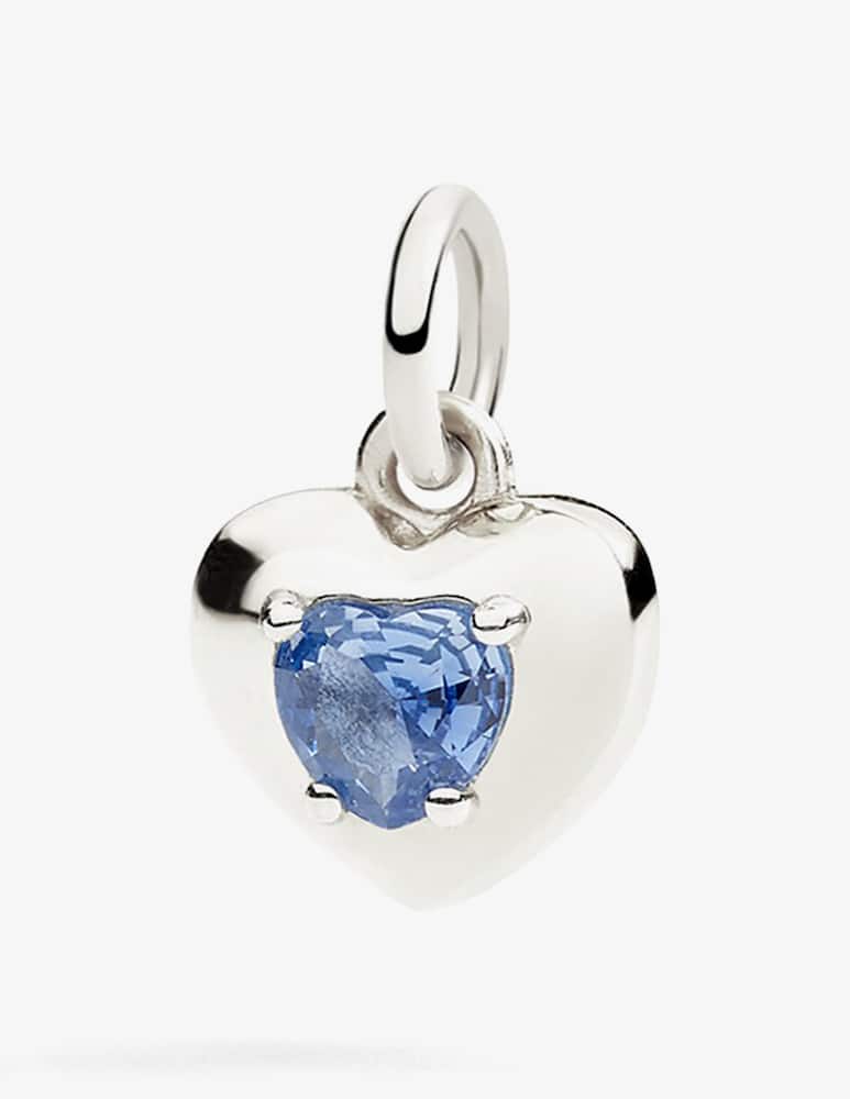 rinascente DoDo Heart charm in silver and synthetic blue sapphire