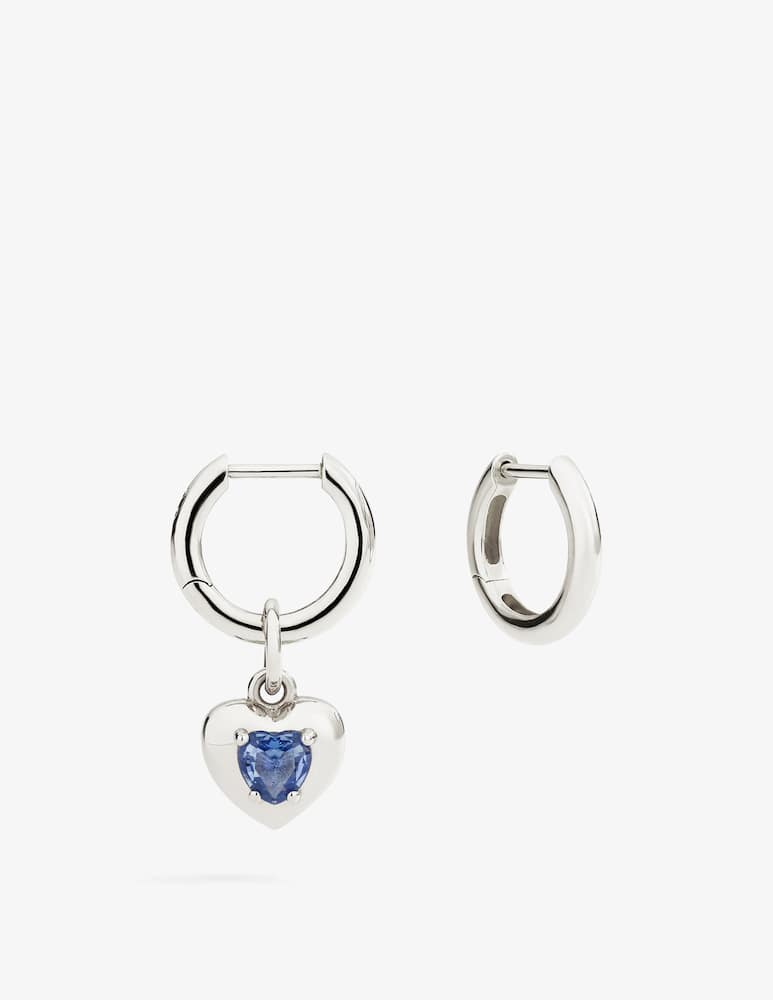 rinascente DoDo Heart charm in silver and synthetic blue sapphire