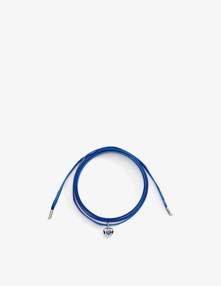 rinascente DoDo Heart charm in silver and synthetic blue sapphire