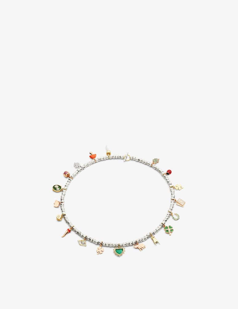 rinascente DoDo 9k yellow gold dice charm with tsavorite (0.02 ct)