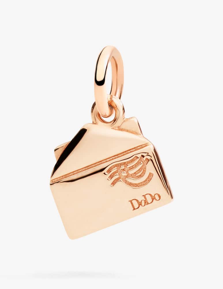 DoDo Ciondolo lettera in oro rosa 9K con 1 diamante bianco (ct 0,02) - immagine 2 DoDo Ciondolo lettera in oro rosa 9K con 1 diamante bianco (ct 0,02) - immagine 2