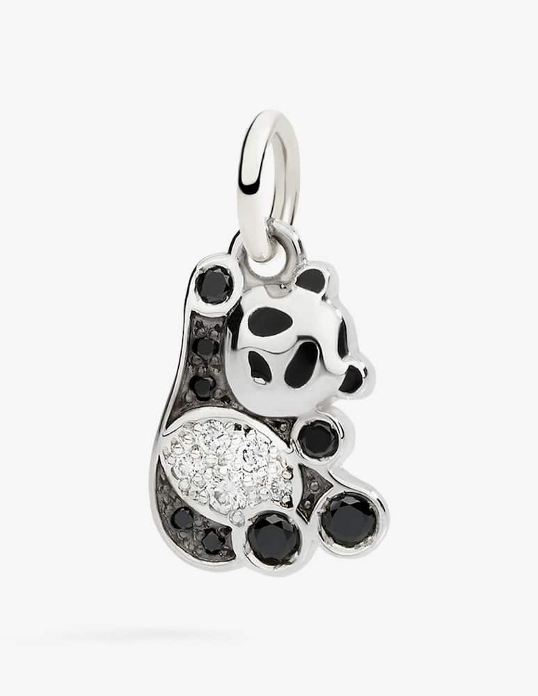DoDo Ciondolo panda in argento 925 con 8 diamanti black e 5 diamanti bianchi - immagine 1 DoDo Ciondolo panda in argento 925 con 8 diamanti black e 5 diamanti bianchi - immagine 1