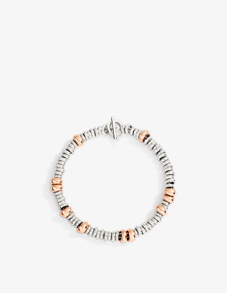 rinascente DoDo Silver and gold plated silver rondelle bracelet