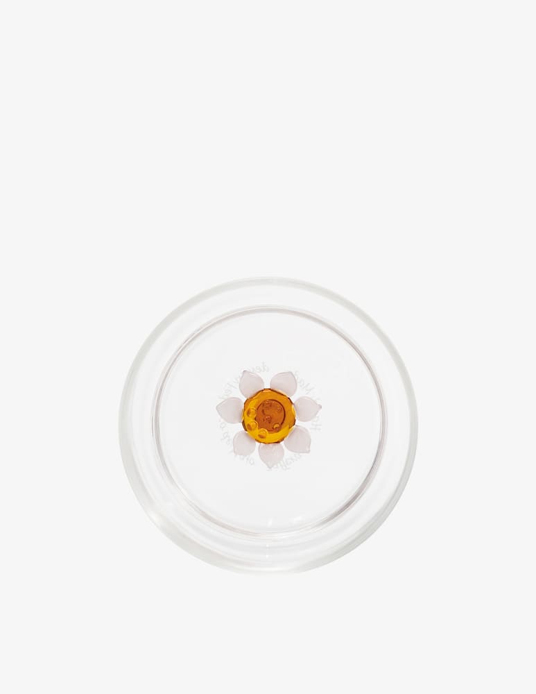 rinascente Zafferano Teca Spring Bicchiere Fiore Bianco-Ambra Set 4pz