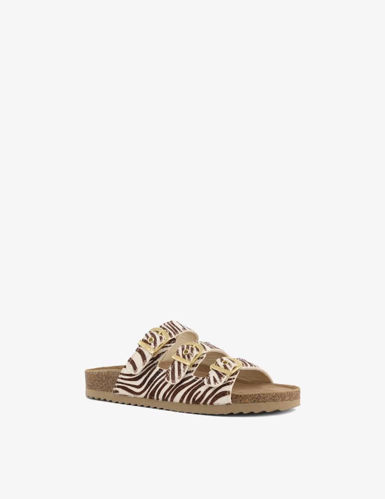 Colors Of California Zebra print triple strap sandals - picture 2 Colors Of California Zebra print triple strap sandals - picture 2