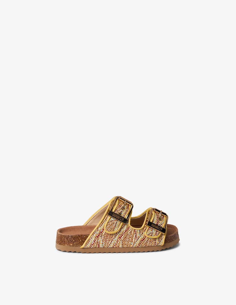 rinascente Colors Of California Raffia double strap sandals