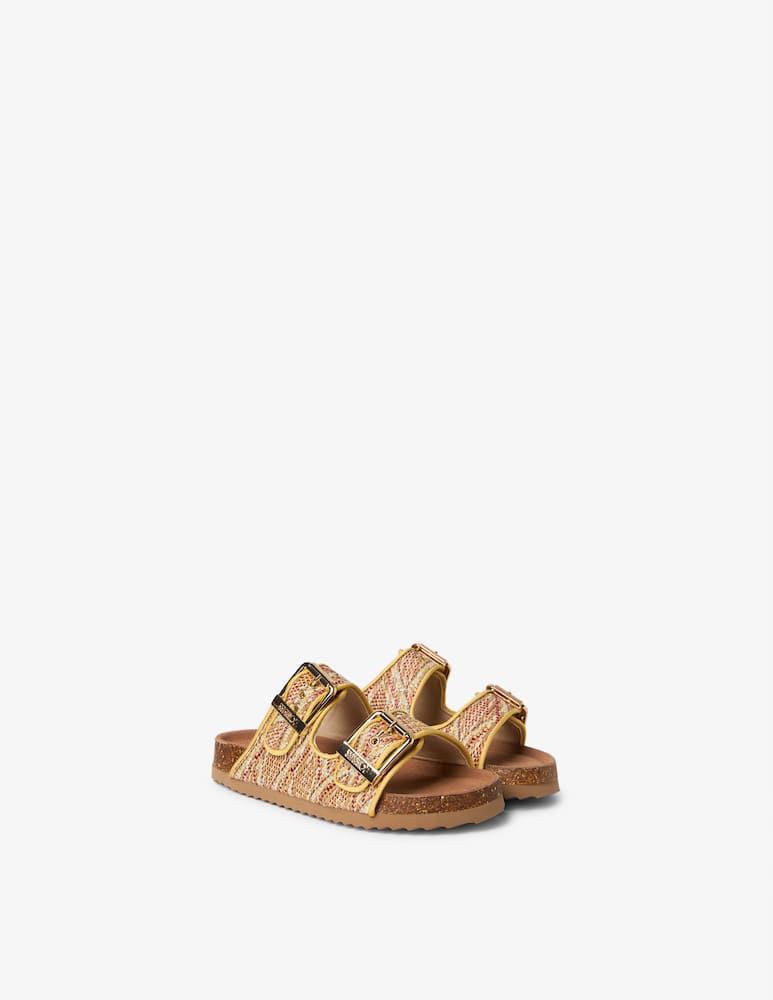 rinascente Colors Of California Raffia double strap sandals
