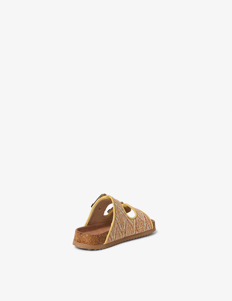 rinascente Colors Of California Raffia double strap sandals