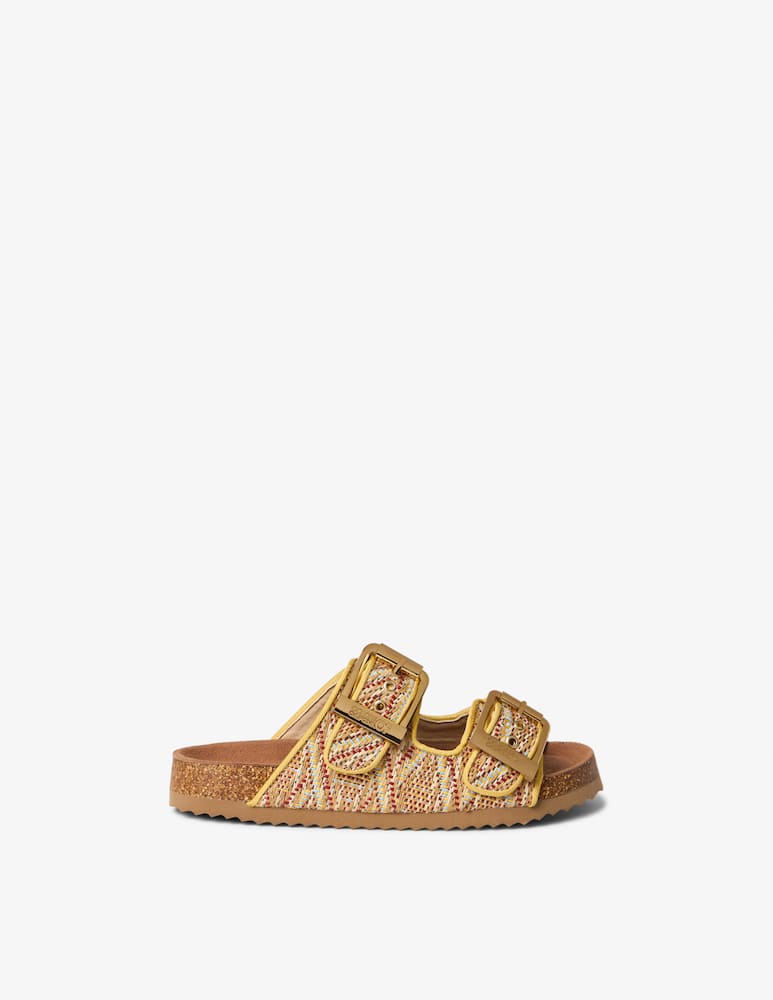 rinascente Colors Of California Raffia double strap sandals