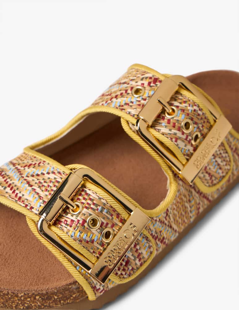 rinascente Colors Of California Raffia double strap sandals