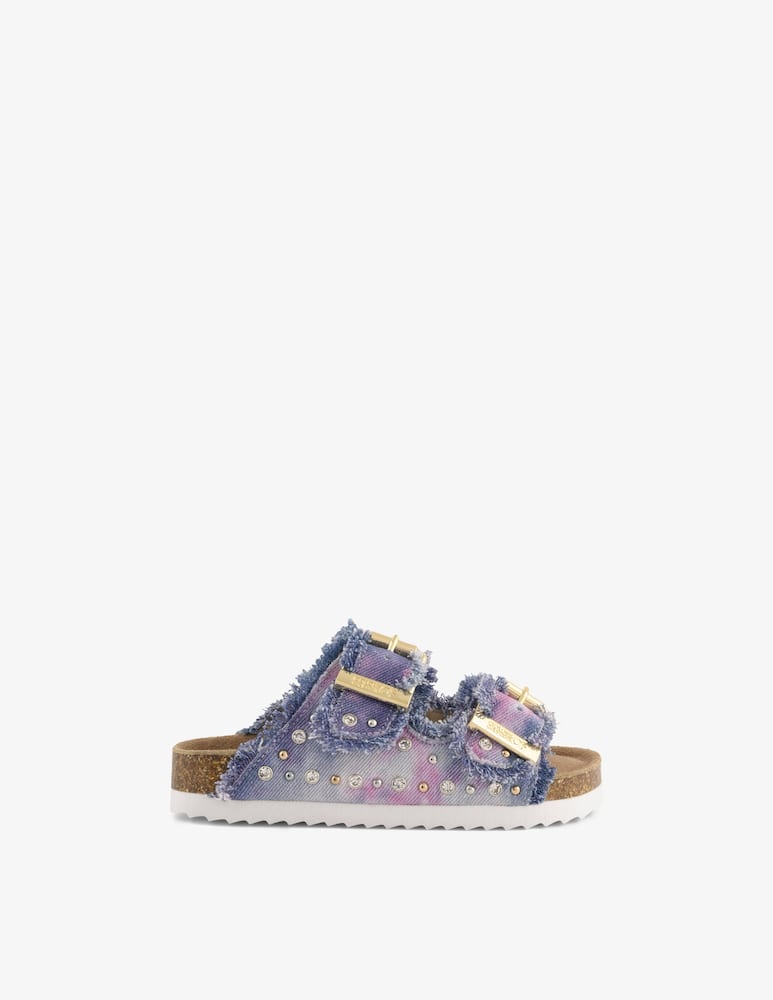 Colors Of California Denim sandal with studs - picture 1 Colors Of California Denim sandal with studs - picture 1
