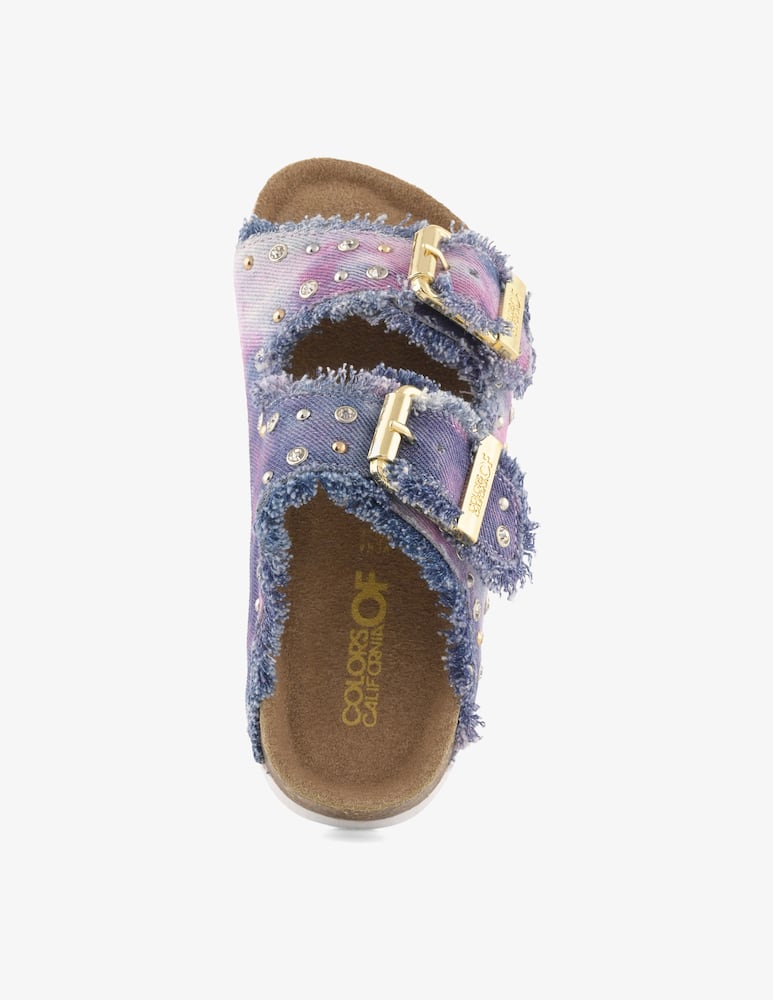 Colors Of California Denim sandal with studs - picture 3 Colors Of California Denim sandal with studs - picture 3