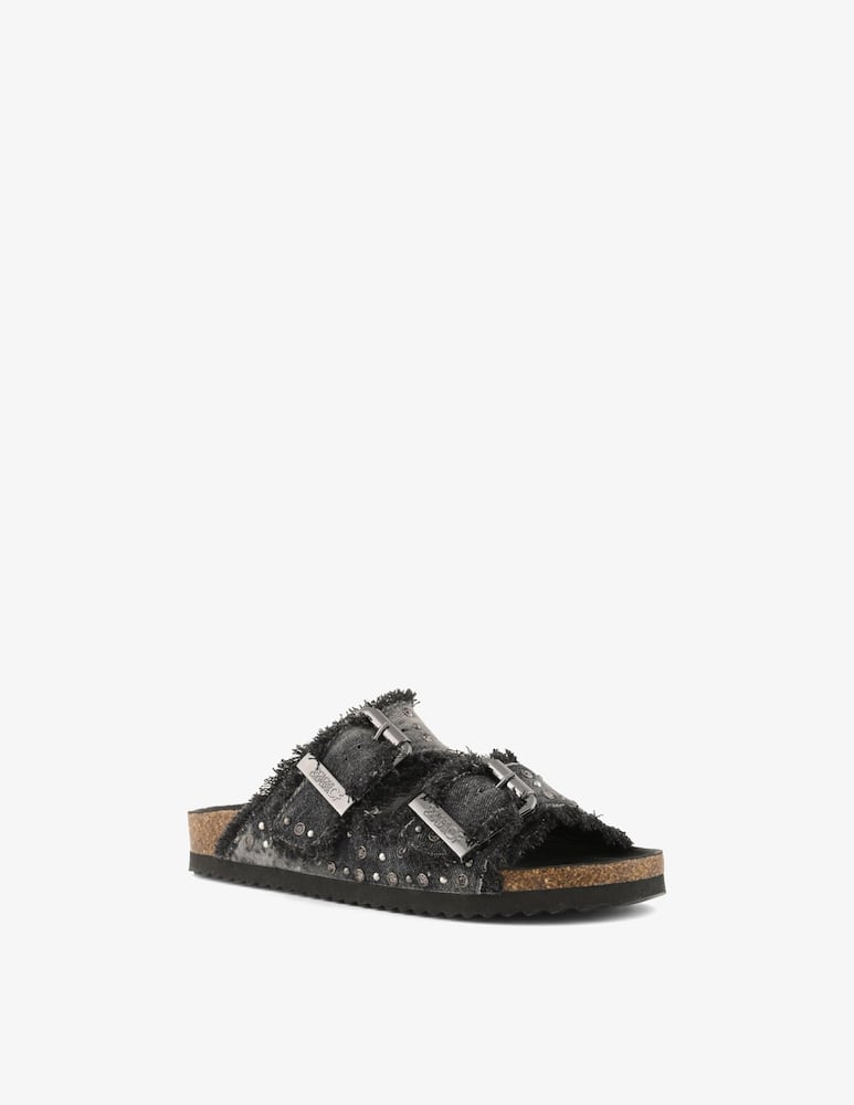 rinascente Colors Of California Denim stud flat sandals