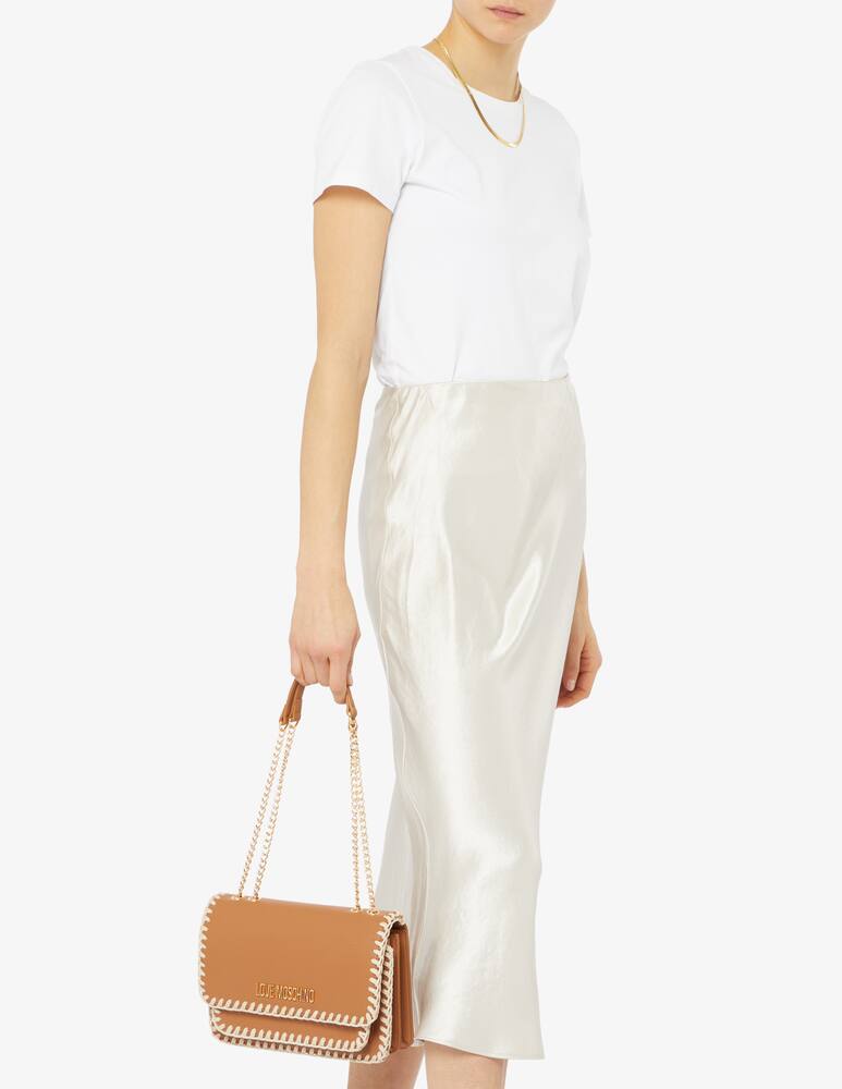 rinascente Love Moschino Stitch flap bag