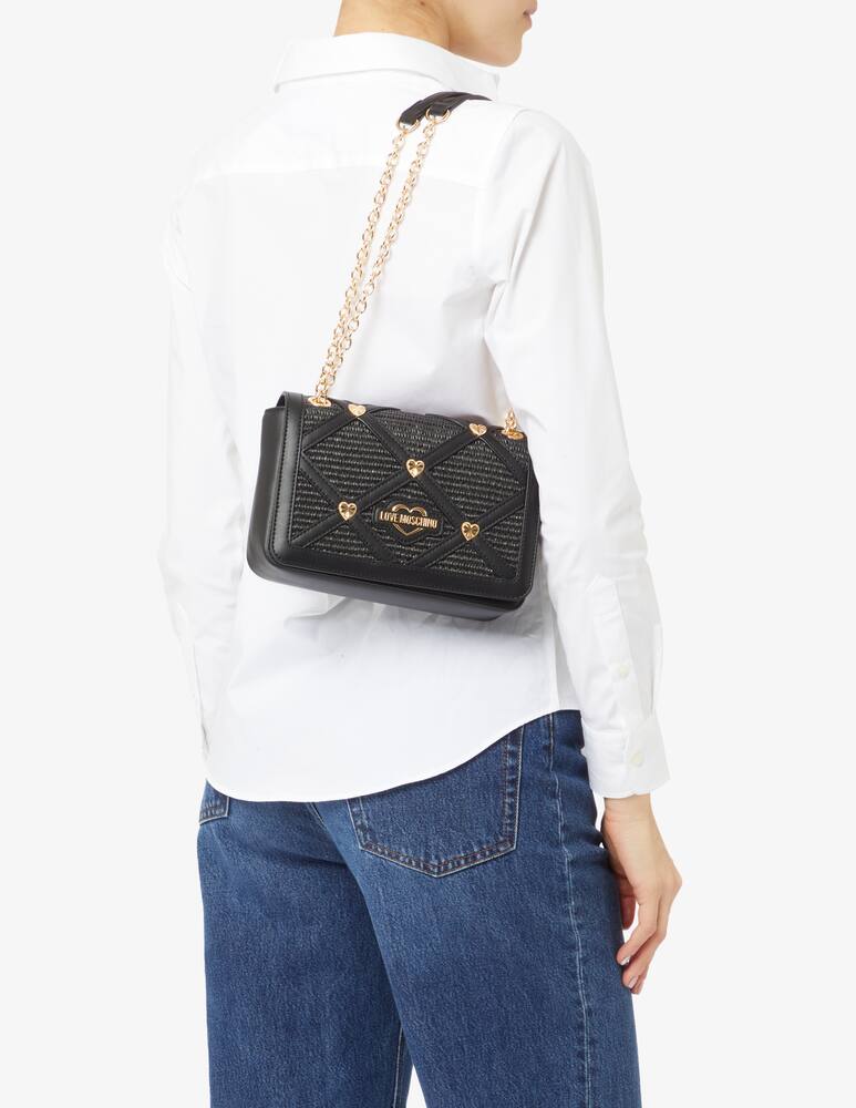 rinascente Love Moschino Flap bag with Sum chain