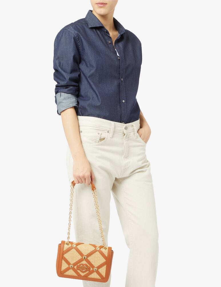 rinascente Love Moschino Flap bag with Sum chain