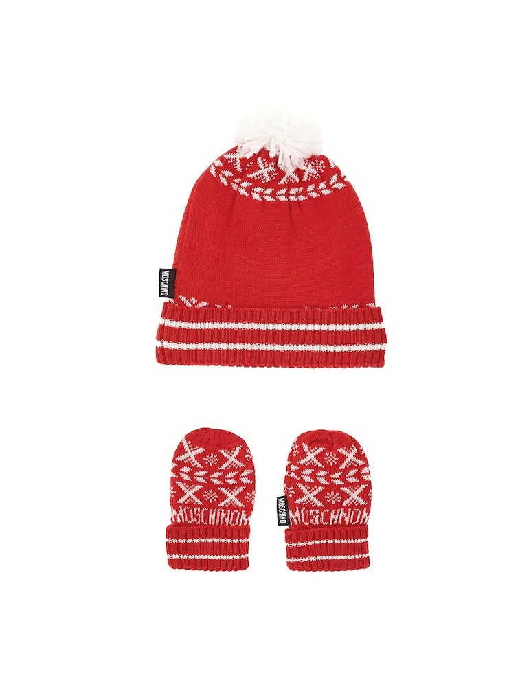 rinascente Moschino Baby set with neck warmer and gloves