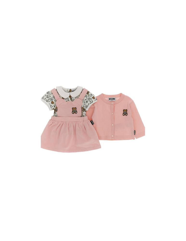 Moschino Baby set with t-shirt skirt and cardigan - picture 1 Moschino Baby set with t-shirt skirt and cardigan - picture 1