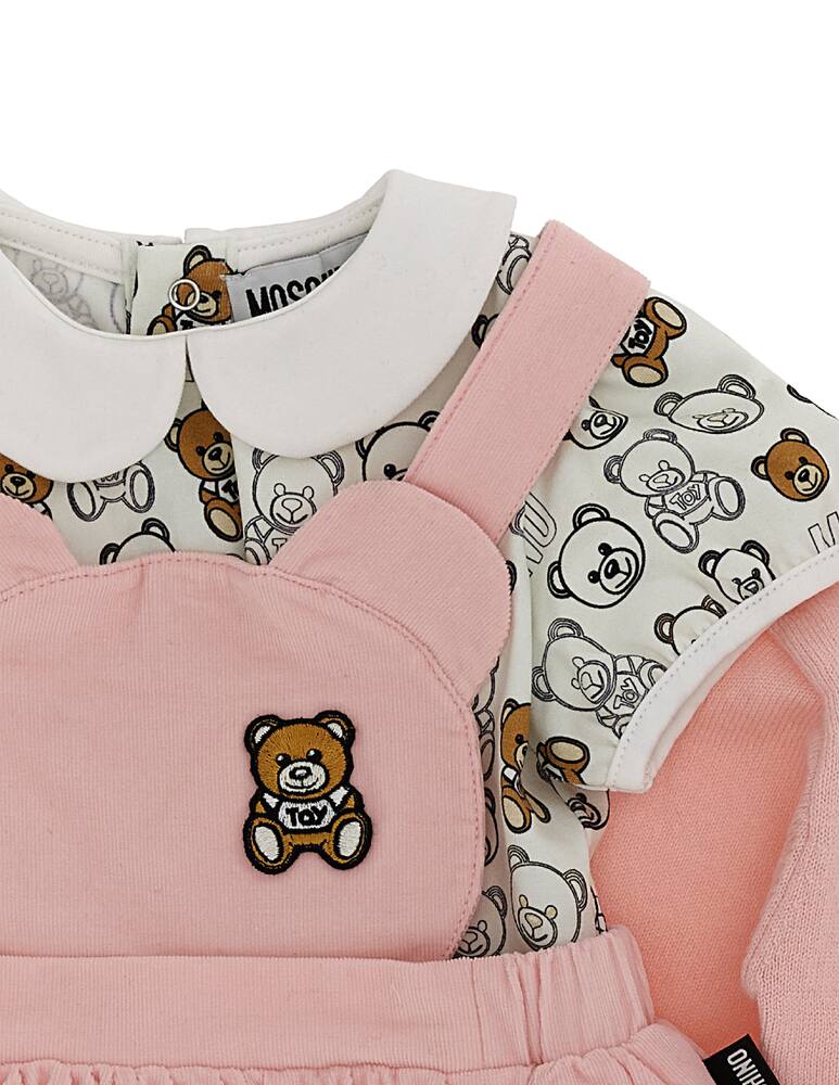 rinascente Moschino Baby set with t-shirt skirt and cardigan
