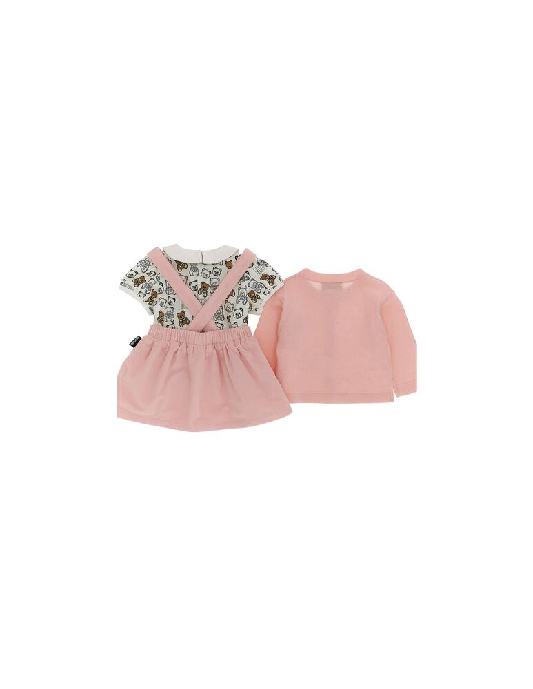 rinascente Moschino Baby set with t-shirt skirt and cardigan