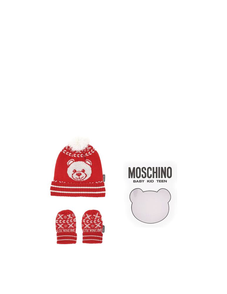 rinascente Moschino Baby set with neck warmer and gloves