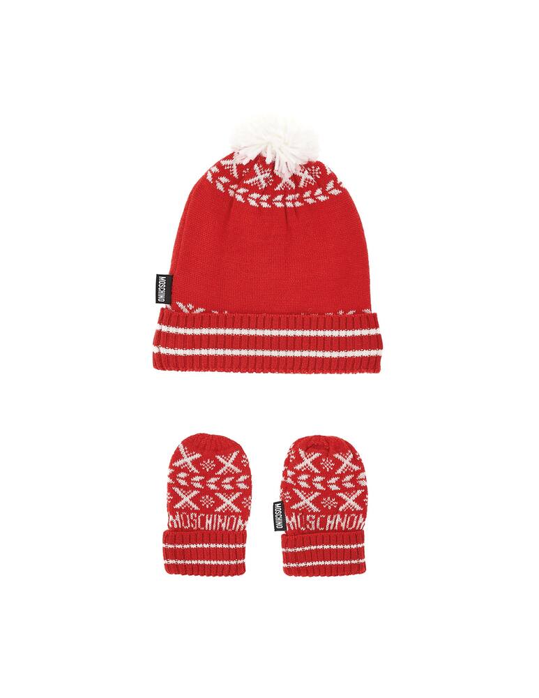 rinascente Moschino Baby set with neck warmer and gloves