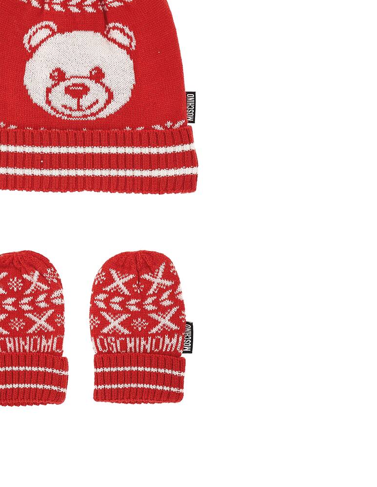 rinascente Moschino Baby set with neck warmer and gloves